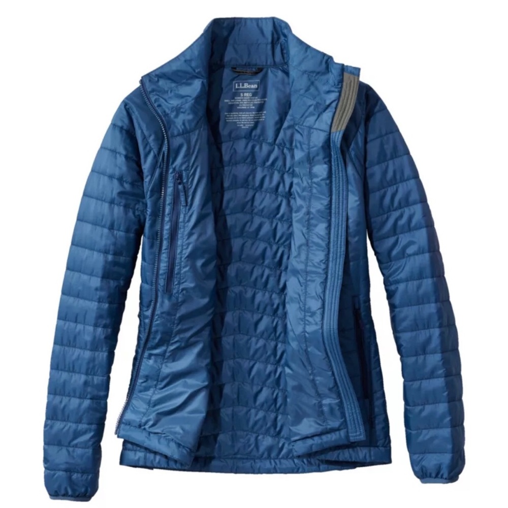 LL BEAN PrimaLoft Packaway Jacket Bright Mariner Item 525719 Women’s XL - Picture 2 of 15